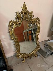 Specchio Vintage Dorato in Ottone 105x60 cm
