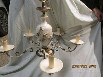 Lampadario + applique Capodimonte