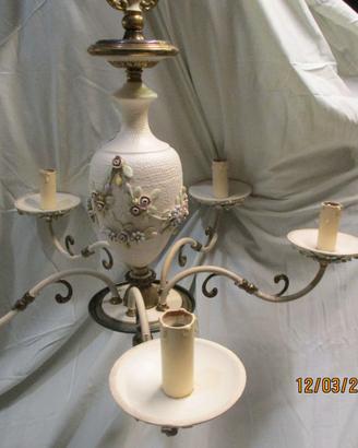 Lampadario + applique Capodimonte