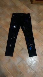 Jeans amiri x chrome hearts