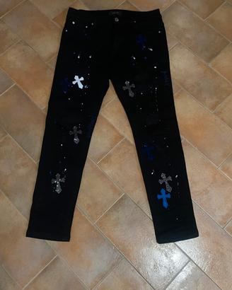 Jeans amiri x chrome hearts