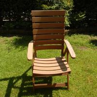 Poltrona giardino legno, pieghevole e reclinabile