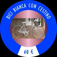 BICI BIANCA CON CESTINO
