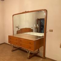 comò con specchio in legno