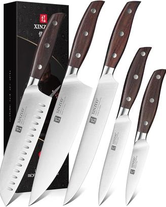 5 Pezzi Set di Coltelli da Cucina Acciaio Inossida