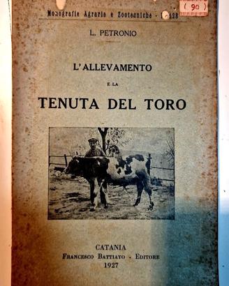 Libro antico 1927 allevamento toro zootecnia Petro