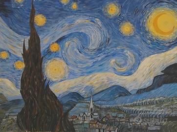 Copia a mano “Notte Stellata” 80x60 cm – Dipinto a