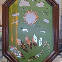 Specchio intagliato e dipinto a mano