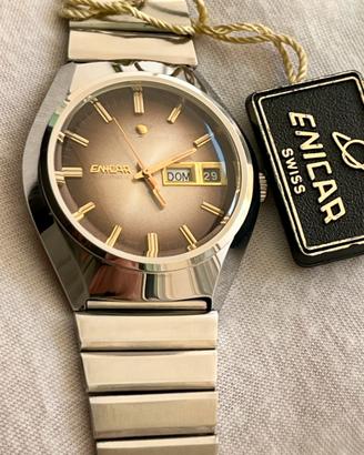 Orologio nos Enicar brown Ocean Pearl ‘70
