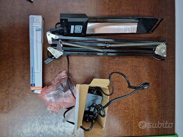 lampada da tavolo con morsetto scrivania braccio p