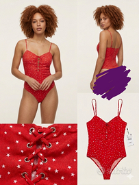 Body rossa stelle zara