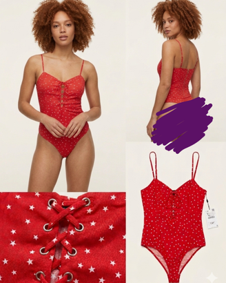 Body rossa stelle zara