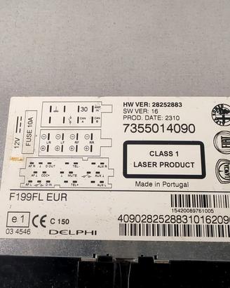 735501409 AUTORADIO FIAT PUNTO EVO 1.4 G 57KW 5M 5