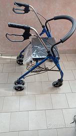 Deambulatore con seduta, pieghevole (VENDUTO)