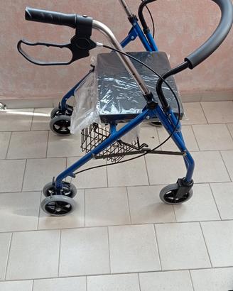 Deambulatore con seduta, pieghevole (VENDUTO)