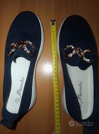 Mocassini blu donna n° 37