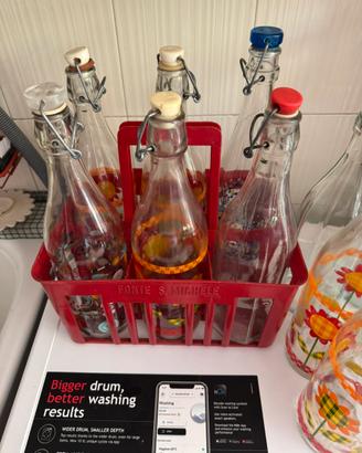 Bottiglie acqua 1 litro + cestino trasporto
