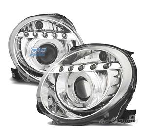 FARI FIAT 500 07-15 LUCE DIURNA OCCHI ANGEL FONDO 