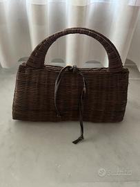 Borsa marrone in rafia KONTESSA
