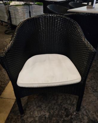 sedia poltrona con cuscini di colore Bianco 