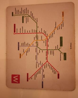 Tappetino mouse pad Metropolitana Milanese ATM
