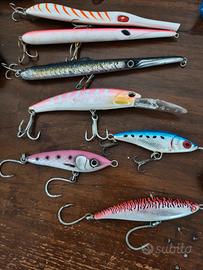 Lotto pesca spinning e mangianze