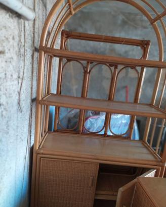 LIBRERIA CON ANTE IN MIDOLLINO E BAMBU' 
