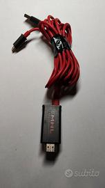 adattatore MHL HDMI - USB -a  micro USB.