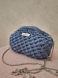 borsa uncinetto denim 