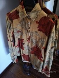 Camicia donna in velluto fantasia