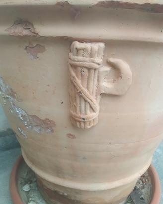 Grande vaso terracotta antico periodo fascista rar
