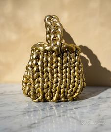 BORSA AURÉLIE - Intrecciata Color Oro