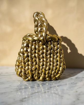 BORSA AURÉLIE - Intrecciata Color Oro