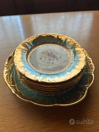 Servizio dessert vintage Boemia MZ porcellana