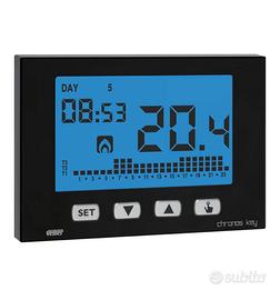 Cronotermostato VEMER VE726600 Cronos Key Nero