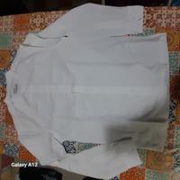 Camicia coloniale bianca Bershka in cotone TG S