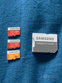 Schede SD Samsung Evo + Adattatore SD