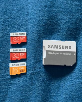 Schede SD Samsung Evo + Adattatore SD