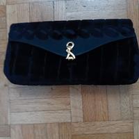 Pochette velluto nero Roberta di Camerino