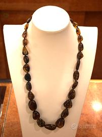 Collana in AMBRA NATURALE oreficeria Greco-Monza