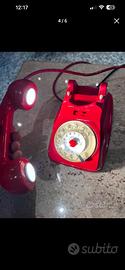 Telefono lampada a disco rosso vintage