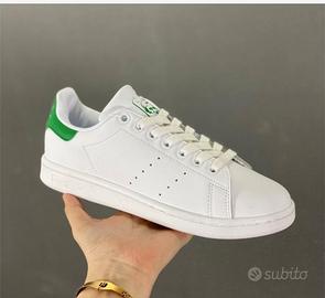 Adidas Stan Smith bianche e verdi 38 Abbigliamento e Accessori