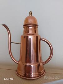 Oliera in rame liscio con coperchio