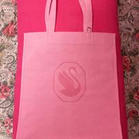 Shopper Swarovski rosa in tela