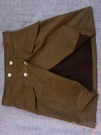 Gonna tessuto scamosciato