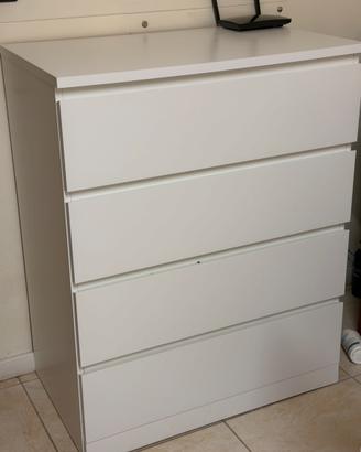 Malm Cassettiera Nianca con 4 cassetti 80x100
