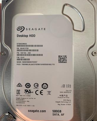Hard disk seagate st500dm002 3,5" 500gb SATAIII