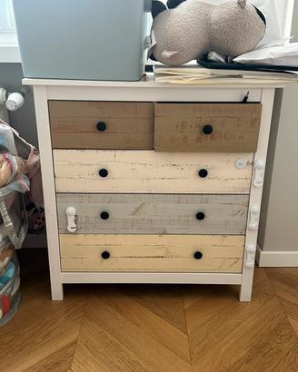 Cassetiera Shabby Chic Multicolore