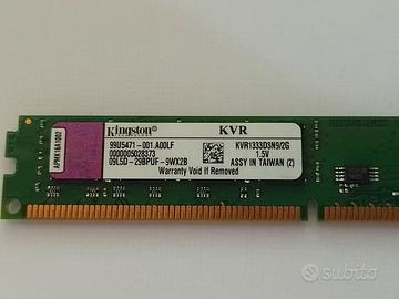 Kingston Memoria RAM DDR3 1333 PC3 2GB