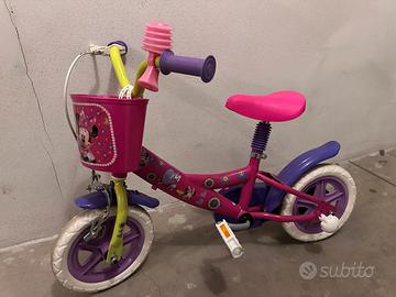 Bicicletta minnie con rotelle